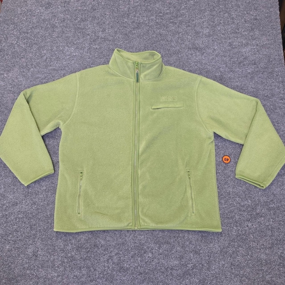 Northern Reflections Green polyester & spandex fleece jacket in size M